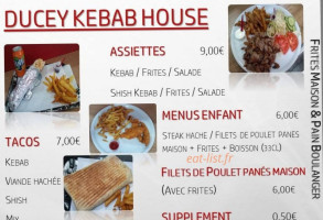 Ducey Kebab House menu