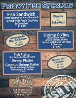 Barefoot Grill menu