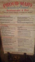 Proud Mary menu