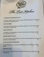 Bakers Kitchen menu