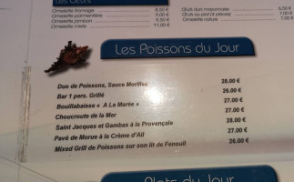 À La Marée menu