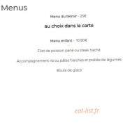 Le Prieure menu