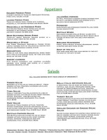 Bella Italia menu