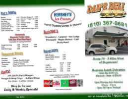 Dan's Deli menu