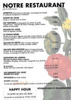 Jardin Perché menu