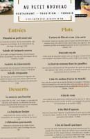 Au Petit Nouveau menu