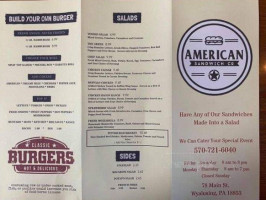 American Sandwich menu