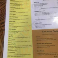 Tanner's Grill menu