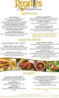 Roadies Restaurant And Bar menu