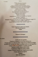 Central Hôtel menu