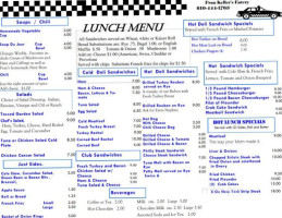 Keller's Eatery menu