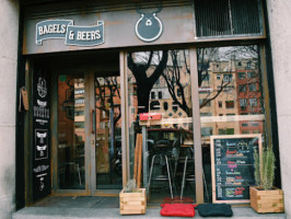 Bagels Beers outside