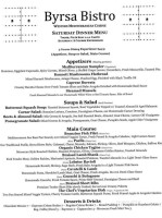 Floga Bistro menu