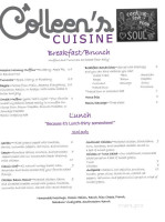 Colleen's Cuisine menu