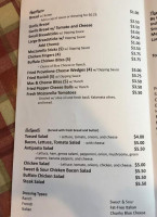 Paesano Pizza menu