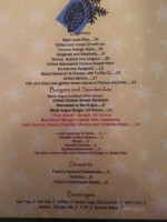 Franks Steak House menu