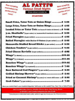 Al Patti's Grill menu