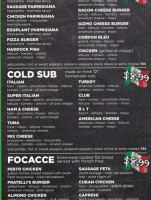 Fratelli’s Pizza menu