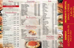 Pizza Market menu