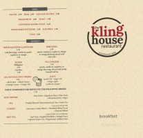 Kling House menu