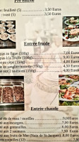 Le Chalet menu