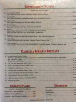 Camellia's Mexican menu