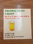 Sindicato do Chopp menu