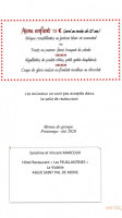 Les Feuillantines menu