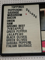 Richards Pizza menu