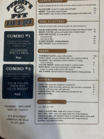 Pudgey's Pit B Que menu