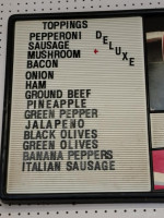 Richards Pizza menu