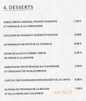 La Tourelle Gourmande menu