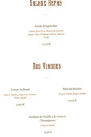 L’estacade menu