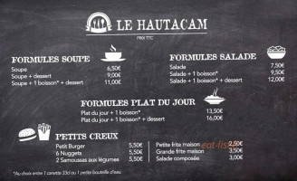 Le Hautacam menu