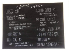 Red Barn Milk menu