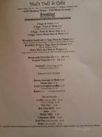 Mel's Deli Cafe menu