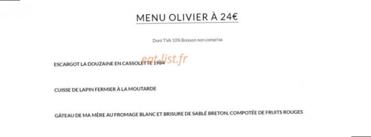 Le Comptoir Du Barrez menu