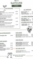 Maison Savoure menu