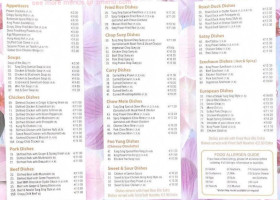 Tung Sing Chinese, Blarney menu