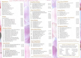 Tung Sing Chinese, Blarney menu