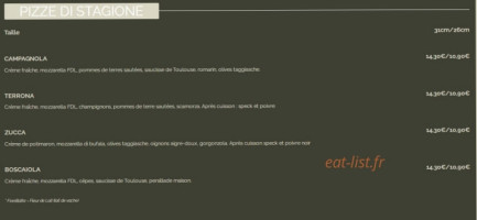 Mongelli menu