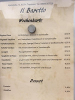 Il Baretto menu