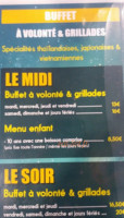 Asia Délice menu