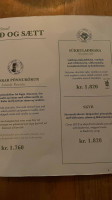 Íslenski Barinn menu