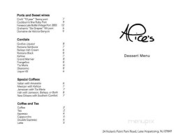 Alice's menu