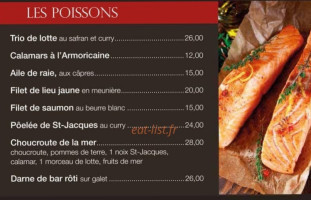 Le Fromveur menu