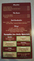 Turnpike Inn menu