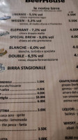 Beerhouse menu