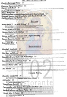 102 Ristorante Flatbread Pizza And Wine Bar menu