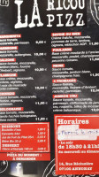 Ricou La Pizz menu